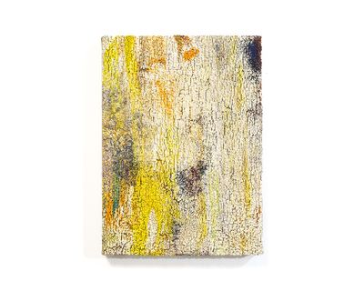through (2008), oil pushed through mesh, by Nobuhiko Murayama