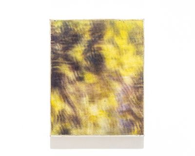 untitled (2019), pigment on fresco with silkscreen, by Nobuhiko Murayama
