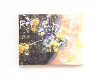 untitled (2020), pigment on fresco with silkscreen, by Nobuhiko Murayama