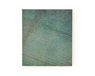shadow (2014), oil pushed through mesh with watercolor, by Nobuhiko Murayama