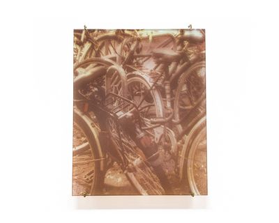 untitled (2025), pigment and gelatin on glass with UV ferric print, by Nobuhiko Murayama